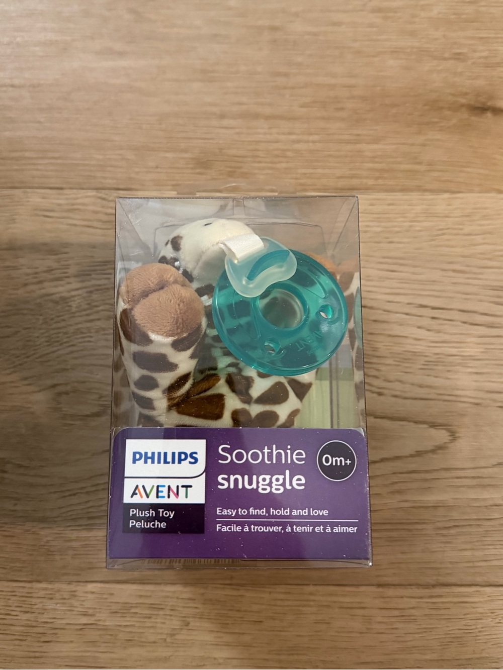 NEW! Philips Avent Soothie Snuggle Pacifier - Plush Giraffe